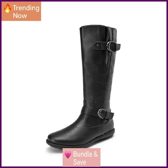 Women's Faux Fur-Lined Knee High Winter Boots Stiletto Heel Zipper - Picture 2 of 8